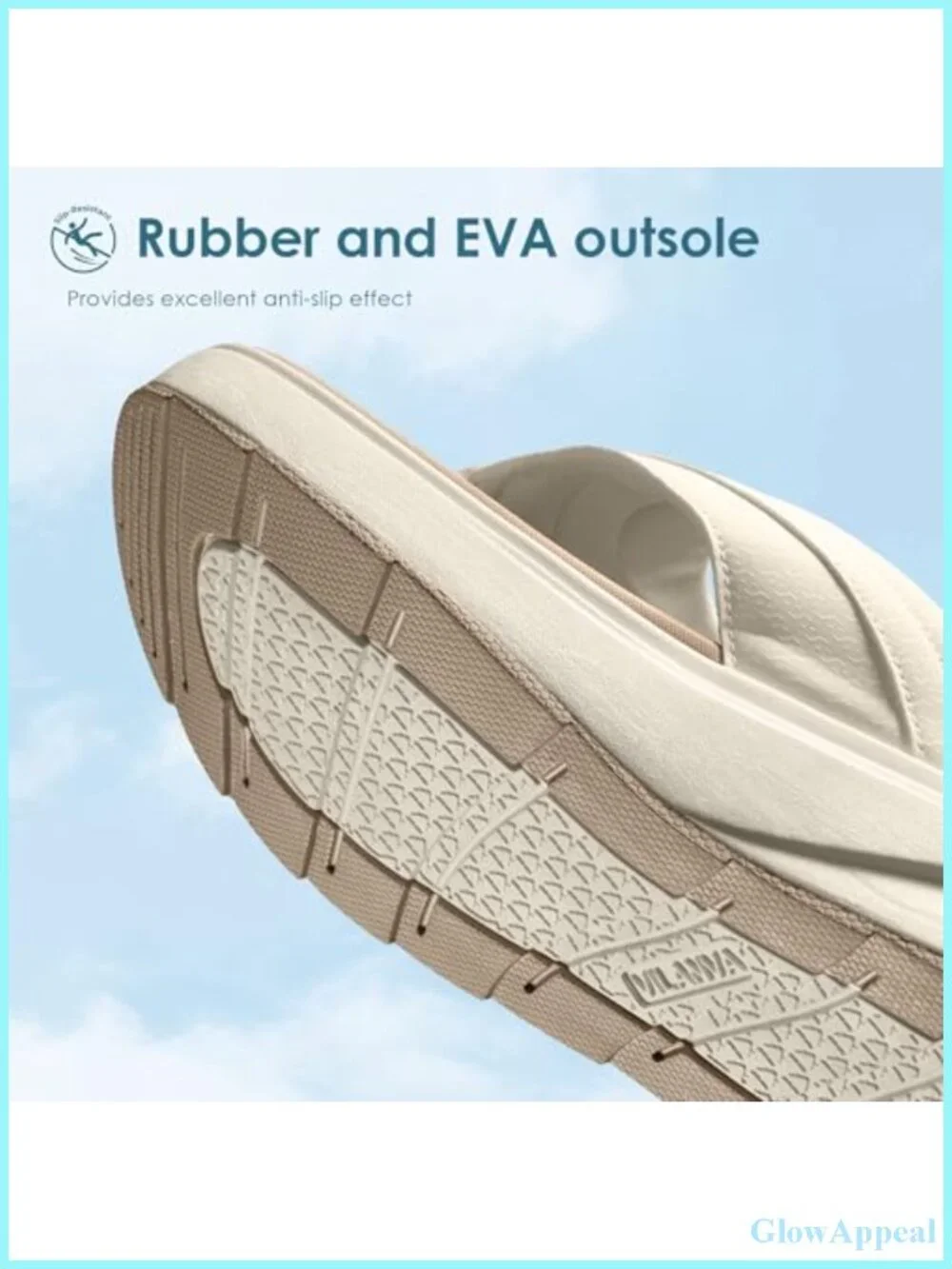 Platform Flip Flops with Arch Support Cushioned EVA Non-Slip Sandals